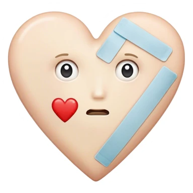 Broken heart with bandaid  sticker