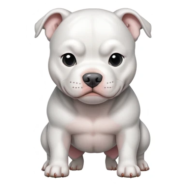 White pitbull with grey patch sticker