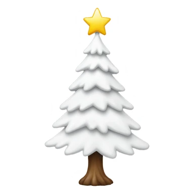 White Christmas tree sticker