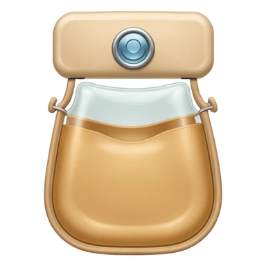 an ostomy bag in beige sticker