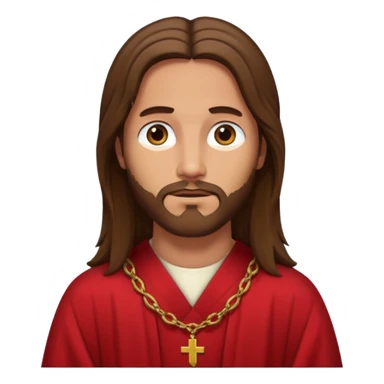 Jesus like the red robe Jesus painting sticker