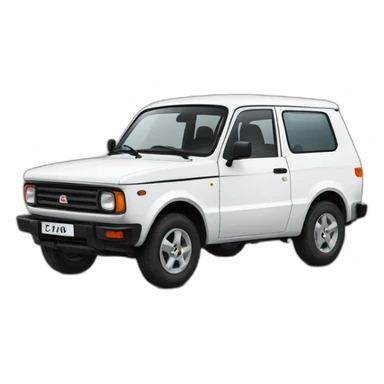 Lada niva white sticker