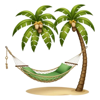 palm tree with hammock sticker