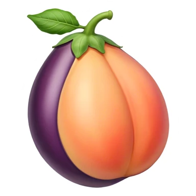 eggplant in a peach sticker