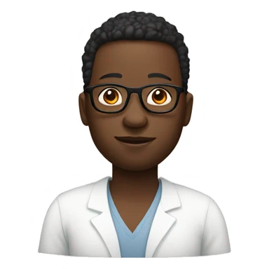 pregnant african male with glasses sticker
