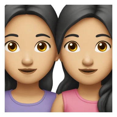 two asian sisters sticker