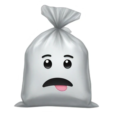 Salt in plastic bag sticker