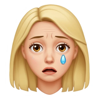 A realistic waist-up portrait of a frightened woman sticker