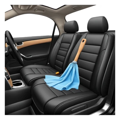 inside a car being wiped down sticker