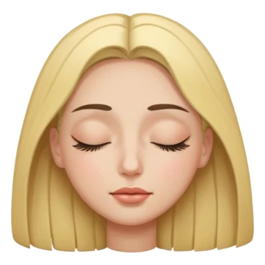 closed eye with extended eyelashes sticker