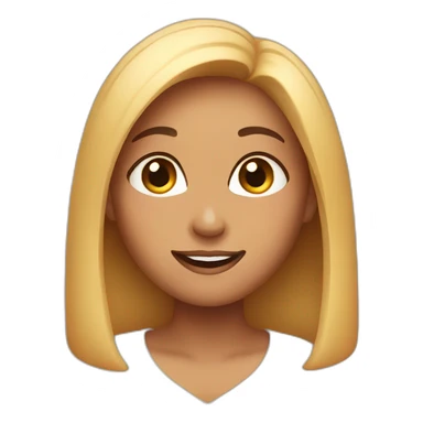 Blushing woman sticker