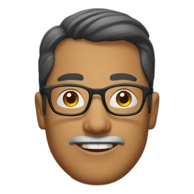 a nepali amn with glasses on sticker