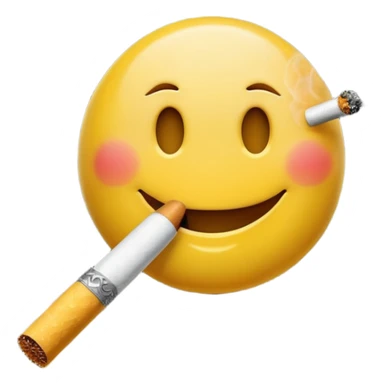 Smiley face smoking a cigarette  sticker