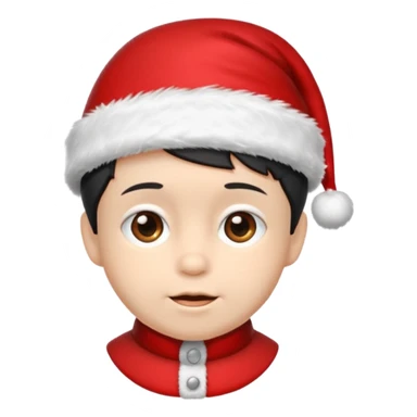 miniature black pinmcher in santa aht sticker