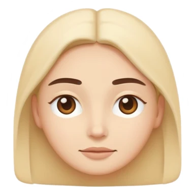 minimal flat emoji with relaxed expression,
smooth eyebrows,
open calm eyes,
feeling of ease and safety,
pastel neutral colors,
modern mindfulness app style,
transparent background,
vector illustration sticker