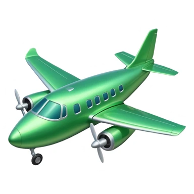 Green plane sticker