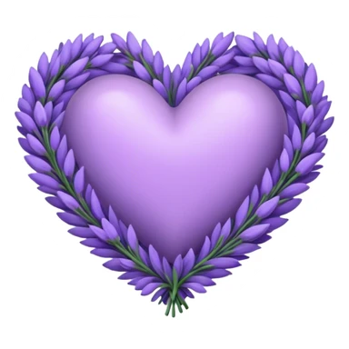 Lavender colored heart sticker