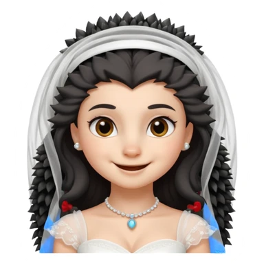 black hedgehog bride sticker