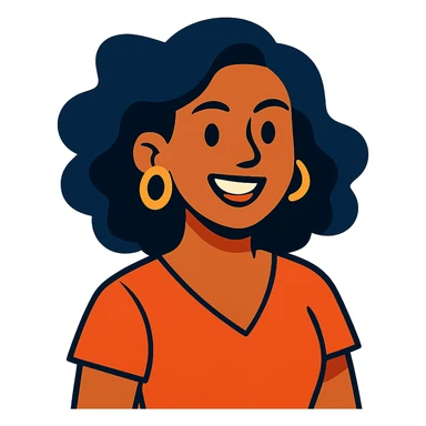 30-year-old woman, vibrant toon style sticker