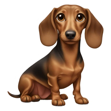 light brown dachshund  sticker