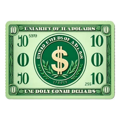 quiero un billete de dolar sticker