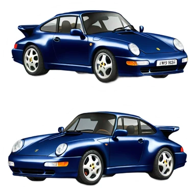 1994 navy blue Porsche 993 carrera 2 sticker