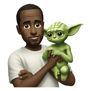 Make p diddy holding yoda sticker