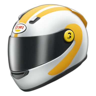 racing helmet with stainless color sticker