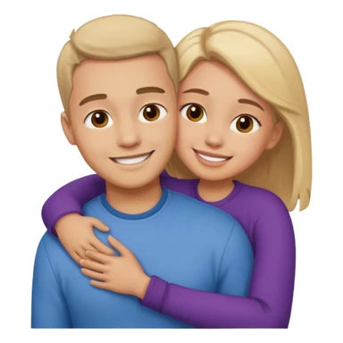 Texte ´Gros câlin’, en dessous un homme serre sa sœur dans ses bras sticker