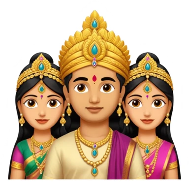 murugan with 2 wives devyani and sticker