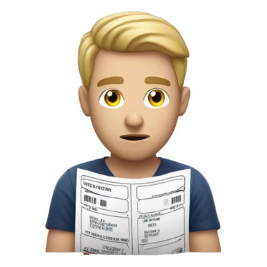 light skin sad soccer fan looking at his parlay lose sticker