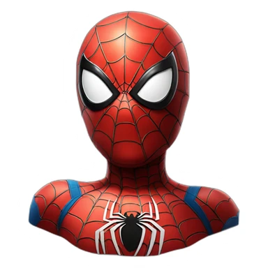 cute spiderman bust sticker