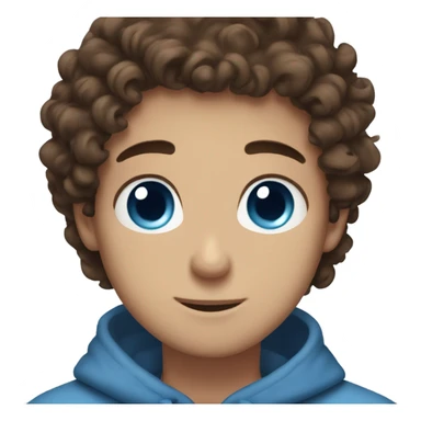 Brown hair blue eyes guy cuddling brown curly hair blue eyed girl sticker