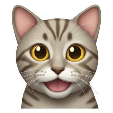 cat with fish in mouth sticker
