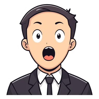 Man holding neck shocked sticker