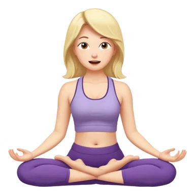 woman burping during yoga practice sticker
