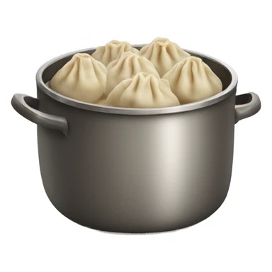 Dumpling is cooked in a pot sticker