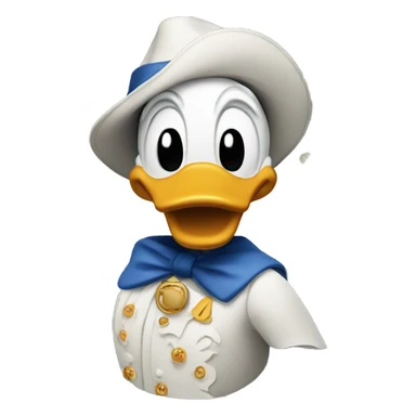 Donald duck with flowers sticker