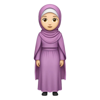 Standing up girl emoji, wearing a hijab. Include the whole body sticker