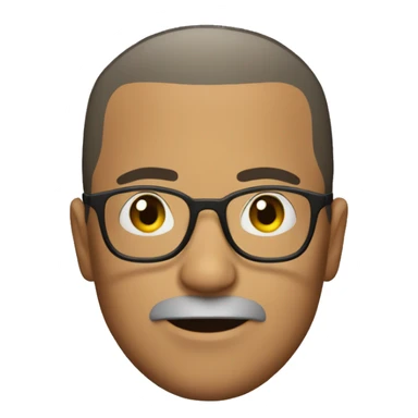 Mexican man with glasses, short beard, buzz cut sticker