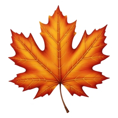 realistic single maple leaf, vibrant autumn colors, isolated on white background, high detail, soft natural lighting, no text, no watermark --ar 1:1 --v 6
 sticker