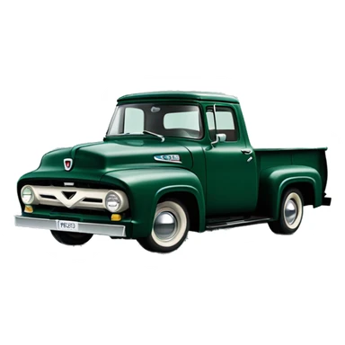 Dark green 1956 Ford F100 Truck sticker