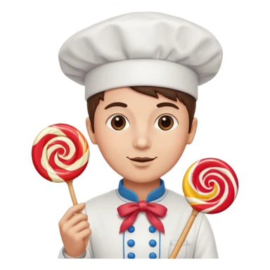 Baker + lollipop wand, Candy Chef. sticker