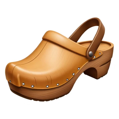 simple wooden traditional minimal clog entirely wooden - minimal sticker
