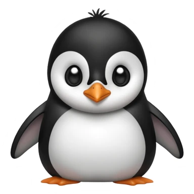 Emotional penguin sticker