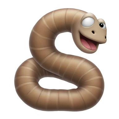 Earth worm with a face  sticker