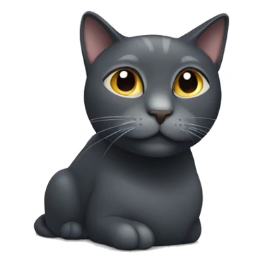 Dark grey cat in the sunshine sticker