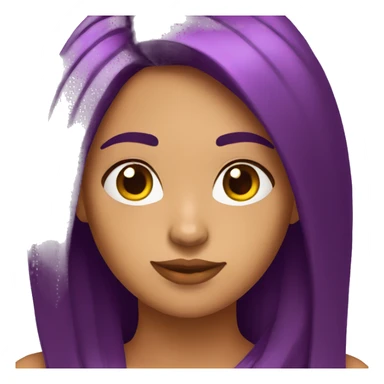 Chica con el pelo morado sticker