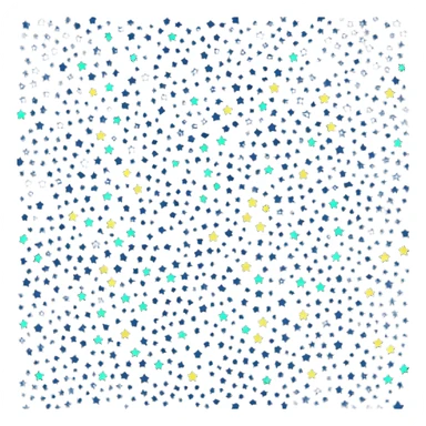 clean simple design with only a glowing sparkle or star overlaid on a roll of patterned fabric, no faces or characters sticker