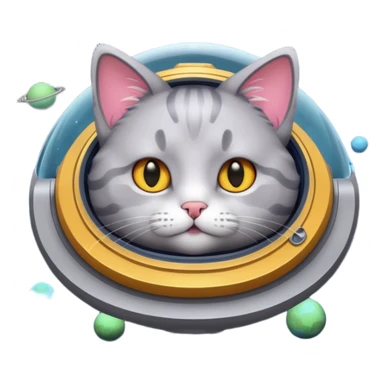 Cat in space sticker